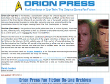 Tablet Screenshot of orionpressfanzines.com